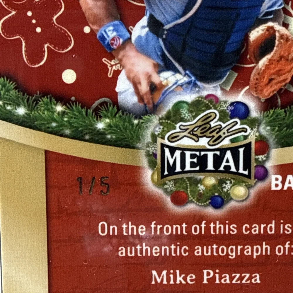 2025 Leaf Baseball Nation Mike Piazza Pure Hitter Green Autograph  #1/5 Mets
